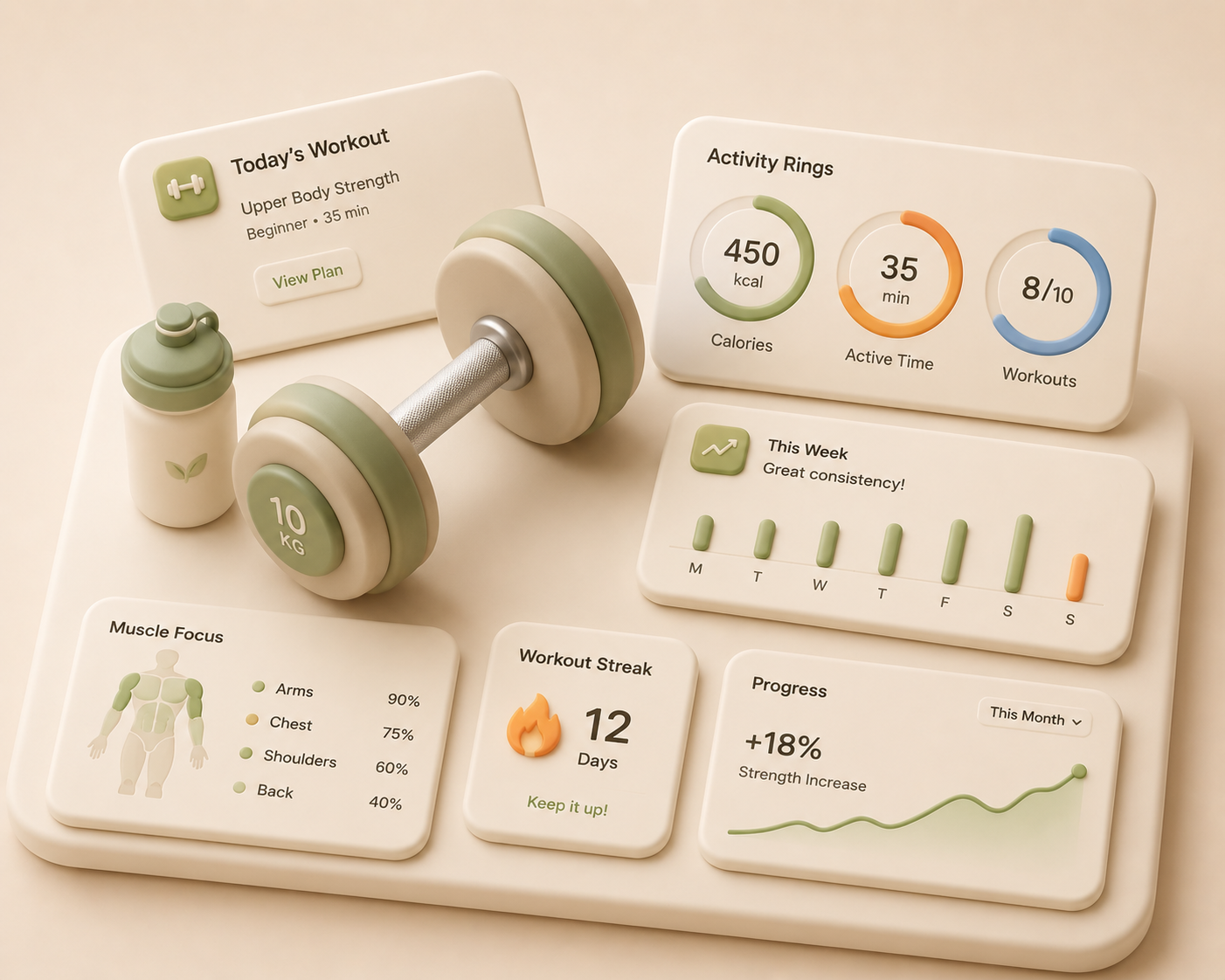 NutriCore Workout app screen